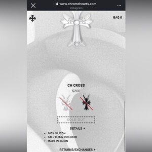 Chrome Hearts Silichrome Clear CH Cross